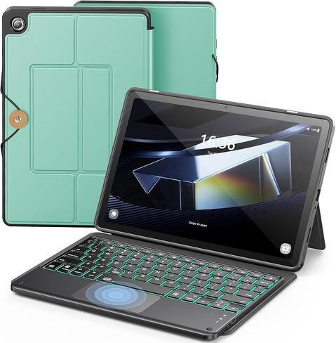 INFILAND Keyboard Case for Samsung Galaxy Tab A11+/A9+ 5G with 7-Color Backlight & High Precision Trackpad, Slim and Portable Detachable Keyboard Case for Tab A11 Plus 11 inch (Deep Grey) in Saudi Arabia