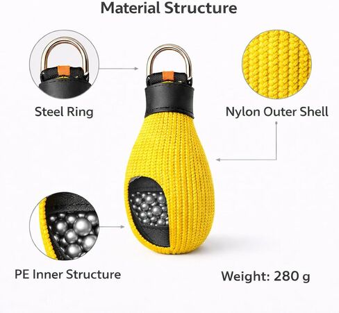 QHDHMZ 280g Outdoor Throw Weight Bag Heavy Duty Arborist Climbing Rope Bag Multi-Purpose Throw Bag for Tree Work Rock Climbing and Spelunking in Saudi Arabia