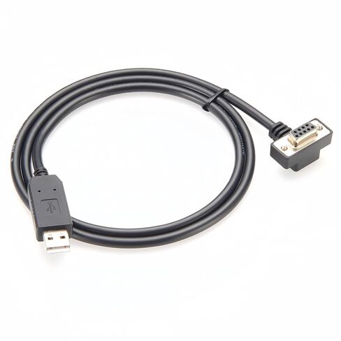 أعلى/أسفل زاوية USB 2.0 إلى RS232 كابل محول تسلسلي منخفض المستوى مع FTDI FT232RNL رقاقة USB نحيفة نوع A ذكر إلى RS232 DB9 أنثى COM كابل منفذ COM لنظام التشغيل Windows XP/7/8/10/11/Vista (4Pin Up، 1M/3.28FT) in Kuwait