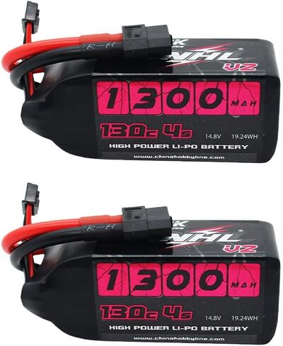CNHL 1300mAh 4S Lipo Battery 14.8V 100C (Burst 200C) with XT60 for FPV Racing Helicopter Airplane UAV Racing Drone Battery RC Quadcopter(2 Packs) in Saudi Arabia