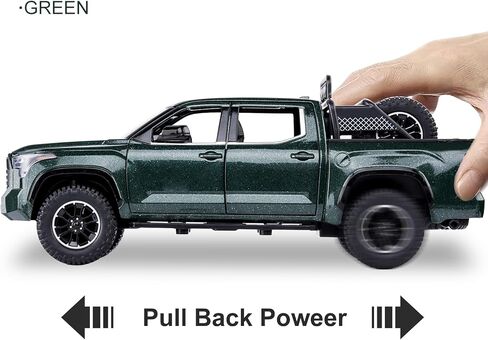SASBSC Tundra Truck Toys for 3 4 5 6 7 Year Old Boys Off-Road Pickup Toy Trucks for Boys Age 3-5 Diecast Metal Trucks with Light and Sound Pull Back Toy Cars Birthday Gift for Kids Green in Saudi Arabia