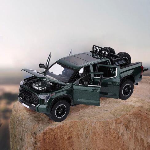 SASBSC Tundra Truck Toys for 3 4 5 6 7 Year Old Boys Off-Road Pickup Toy Trucks for Boys Age 3-5 Diecast Metal Trucks with Light and Sound Pull Back Toy Cars Birthday Gift for Kids Green in Saudi Arabia
