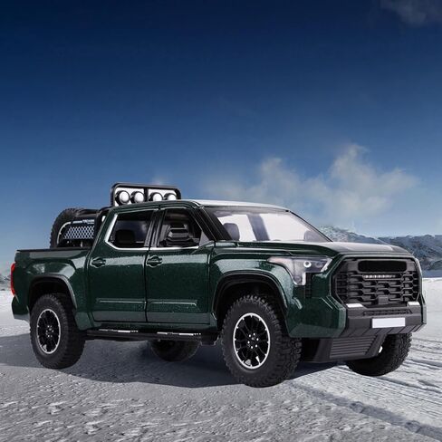 SASBSC Tundra Truck Toys for 3 4 5 6 7 Year Old Boys Off-Road Pickup Toy Trucks for Boys Age 3-5 Diecast Metal Trucks with Light and Sound Pull Back Toy Cars Birthday Gift for Kids Green in Saudi Arabia