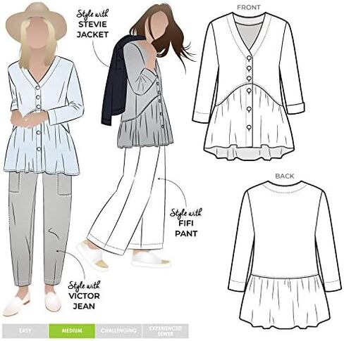 Style Arc Sewing Pattern - Jules Woven Tunic (Sizes 10-22) in Saudi Arabia