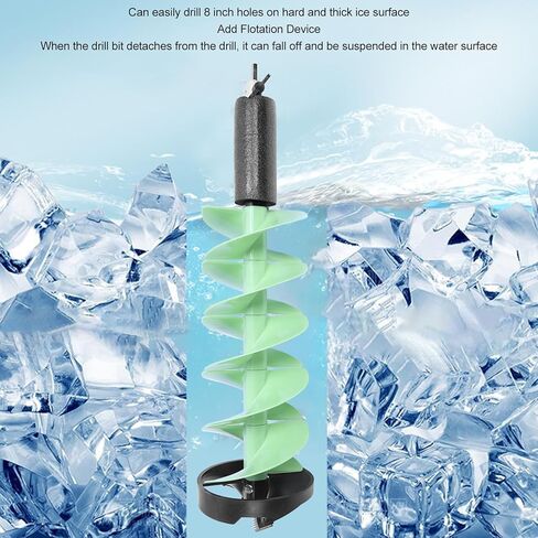 Fafeicy Ice Auger Drill Bit, Nylon Material, 8 Inch Diameter, Perfect for Deep Water Ice Fishing Enthusiasts in Saudi Arabia