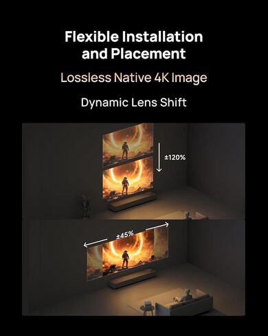 XGIMI Horizon 20 Max 4K Projector and Floor Stand Triple Laser Home Theater, 2025 New, 5700 ISO Lumens, Google TV with Licensed Netflix, Optical Zoom Lens Shift in Saudi Arabia