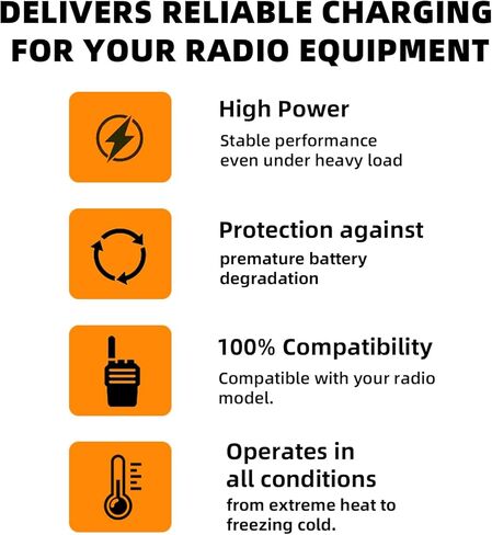 شاحن Baofeng UV-5R لشاحن سطح المكتب لشواحن جهاز الاتصال اللاسلكي baofeng | متوافق مع BF-F8HP، UV-5X3، M-5RX، 5RA، 5RB، 5RC، 5RD، 5RE، 5RE Plus in Saudi Arabia