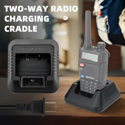 شاحن Baofeng UV-5R لشاحن سطح المكتب لشواحن جهاز الاتصال اللاسلكي baofeng | متوافق مع BF-F8HP، UV-5X3، M-5RX، 5RA، 5RB، 5RC، 5RD، 5RE، 5RE Plus in Saudi Arabia
