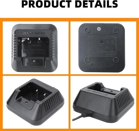 شاحن Baofeng UV-5R لشاحن سطح المكتب لشواحن جهاز الاتصال اللاسلكي baofeng | متوافق مع BF-F8HP، UV-5X3، M-5RX، 5RA، 5RB، 5RC، 5RD، 5RE، 5RE Plus in Saudi Arabia