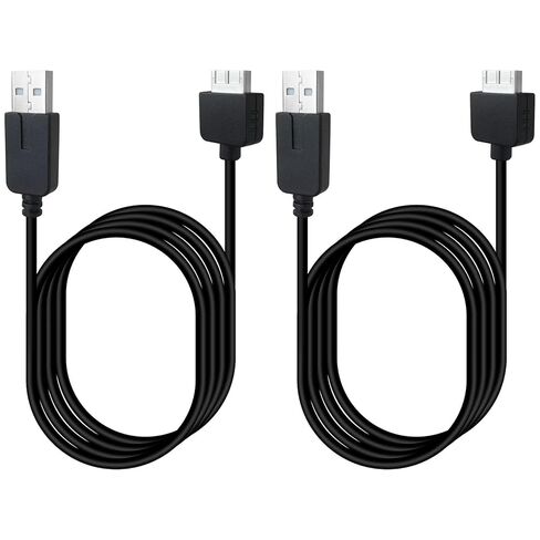 Charger Cable for PS Vita, Replacement for PlayStation Vita 1000 Charging Cable USB Data & Power Charger Cord, 3.3 ft, Black, 2 Pack in Saudi Arabia