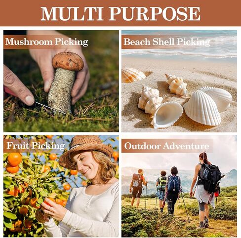 Klmnop Mushroom Foraging Bag with Adjustable Waistband - 2 Foldable Mesh Picking Bags & 1 Zipper Tool Pouch for Collecting Mushrooms, Berries, Rocks, Outdoor Hunting, Camping Hiking Gear in Saudi Arabia