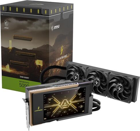 بطاقة رسومات msi Gaming RTX 5090 32G Lightning Z (32 جيجابايت GDDR7، 512 بت، أداء فائق: 2775 ميجاهرتز، DisplayPort x3 2.1a، HDMI 2.1b، NVIDIA Blackwell Architecture) in Saudi Arabia