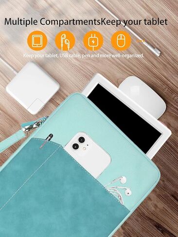 Tablet Sleeve for Musnap Neo eBook Reader 6",WUNIAK 360° Protective Carrying Case, Water-Resistant Storage Bag for Musnap Neo C,Green. in Saudi Arabia
