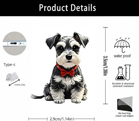 Black and Red Bow Dog Dust Plug Acrylic Charms for electronic products,Type-C Charging Port Dust Plugs Pendant Compatible with E-Reader Phone Tablet, Gift for Christmas, Birthday, Anniversary Day in Saudi Arabia