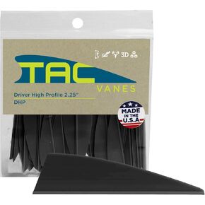 TAC Vanes Driver High Profile 2.25" Arrow Vanes, Black 36 Pack, Archery Fletching Vanes for Arrows, Durable Bonding Design, Built for Stable Flight in Hunting & Target Shooting in Saudi Arabia