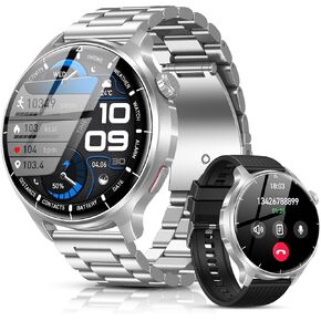 Smart Watch for Men, 1.52" HD Fitness Tracker with Blood Pressure SpO2 Heart Rate Sleep Monitor, 110 Sports Modes, 1000mAh Battery Watches for Men Compatible with Android iPhone in Saudi Arabia