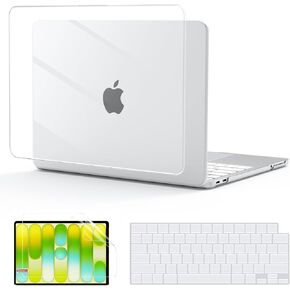 G JGOO متوافق مع حافظة MacBook Neo مقاس 13 بوصة إصدار 2026 موديل A3404، حافظة صلبة واقية للكمبيوتر المحمول من البلاستيك الشفاف مع غطاء لوحة مفاتيح وواقي شاشة in Kuwait