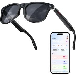 AI Smart Glasses, Bluetooth Audio Glasses for Men Women, Blue Light Smart Glasses with Noise Cancelling, Hands-Free Calls, Music & Voice Control for Work/Study/Travel, iOS/Android in Saudi Arabia