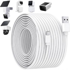 50FT Power Cable for WYZE Cam Pan V3/V4, WYZE Solar/Duo Cam Pan, for eufy SoloCam S340/S220,Type C Extension Charging Cable with IP67 Waterproof for Your WYZE Camera, 24 Hours Continuous Charging in Saudi Arabia