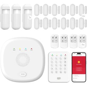 Alarm System for Home Security - Wireless Home Burglar Security System, Expandable, Standalone Keypad, Door/Window Sensors & Motion Detectors & Remote, App Alerts, No Monthly Fee, Alexa Compatible in Saudi Arabia