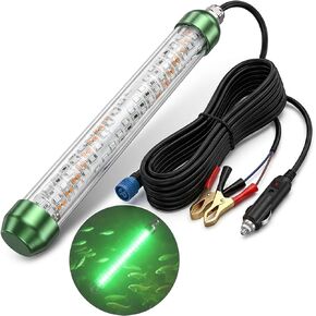 Underwater Fishing Lights 110V/12V 30W/50W/200W/400W with 16.4ft/33ft Cord Green Fish Finder Attractor for Night Fishing, IP68 Submersible Boat Lamp for Snook Crappie Squid Shrimp in Saudi Arabia