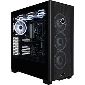محطة عمل CLX Set Creator - AMD Ryzen 9 9950X3D2 4.3 جيجا هرتز، RTX Pro 6000، 4 تيرابايت NVMe M.2 SSD، ذاكرة DDR5 192 جيجابايت، 360 مم AIO، WiFi، Windows 11 Pro، أسود، مسرع بالذكاء الاصطناعي in Kuwait