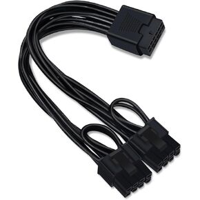 COMeap 12VHPWR Cable Extension, 16 Pin Female to Dual 8 Pin(6+2) Male PCIe Conversion GPU Power Cable for Power Supply with 12+4pin 12VHPWR Port 7 in(18cm) in Saudi Arabia