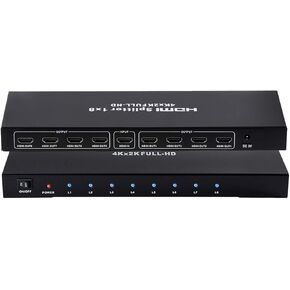 1x8 HDMI Splitter، 1 in 8 Out HDMI Splitter Audio Video Distribution Box يدعم Full HD 3D و4K x 2K متوافق مع أجهزة العرض، HDTV، STB، DVD، PS3 إلخ in Kuwait