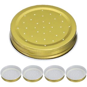 Toddmomy Bee Feeder Lids 5-Pack for Mason Jar Beehive Water Dispenser Replacement Bee Top Feeder Caps for DIY Beekeeping Accessories in Kuwait