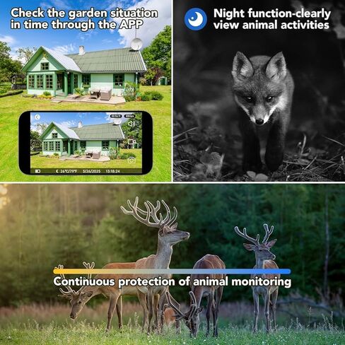 Trail Camera Cellular Solar, Built-in SIM Card 4G LTE Game Camera with Night Vision and 7500mAh Battery, 48MP Photo, 4K Video, 64GB Card, for Outdoor Hunting Wildlife Monitoring Cellular Trail Camera in Saudi Arabia