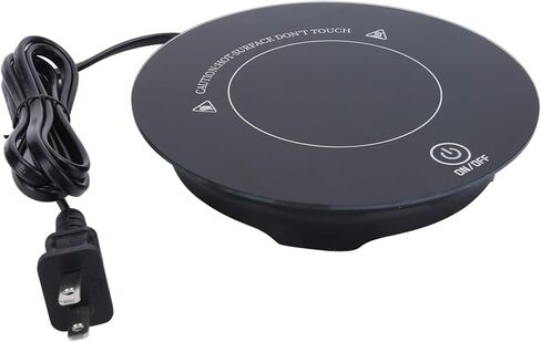 جهاز تسخين القهوة الذكي، مفتاح لمس ذكي 5S، تسخين سريع لدرجة حرارة ثابتة، سخان USB، مع مادة زجاجية مقسى، لأدوات المائدة المكتبية المصنوعة من الفولاذ المقاوم للصدأ (أسود) in Kuwait