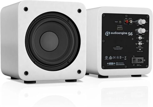 Audioengine A2 HD (HD3) Bluetooth Desktop Speaker Bundle for Computer & Laptop – Complete Home Office Audio Setup with S6 Powered Subwoofer and DS1M Speaker Stand in White in Saudi Arabia