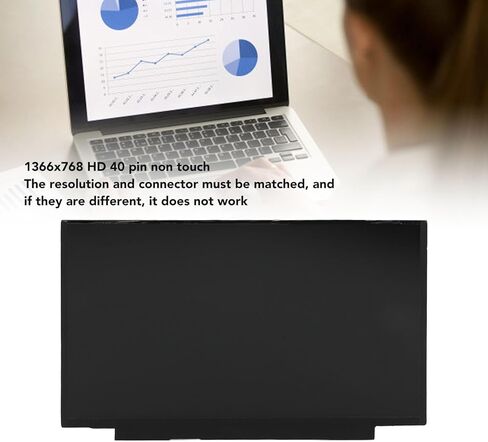 12.5 Inch Laptop LCD Screen, 1366x768 HD Glossy 40 Pin Slim Touchscreen LCD Display Laptop Screen Replacement for B125XW01 V.0 in Saudi Arabia