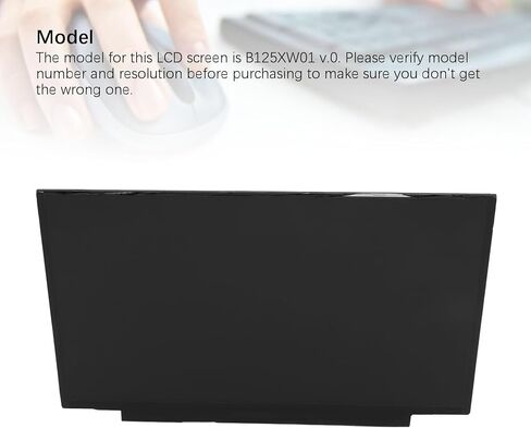 12.5 Inch Laptop LCD Screen, 1366x768 HD Glossy 40 Pin Slim Touchscreen LCD Display Laptop Screen Replacement for B125XW01 V.0 in Saudi Arabia