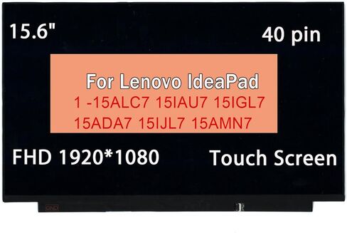 15.6" Computer Touchscreen Replacement for Lenovo IdeaPad 1 15ALC7 15IAU7 15IGL7 15ADA7 15IJL7 15AMN7 82R4 5D10W46422 (FHD 1920 * 1080 40 Pins) 60Hz LCD On-Cell Touch Display Panel in Saudi Arabia