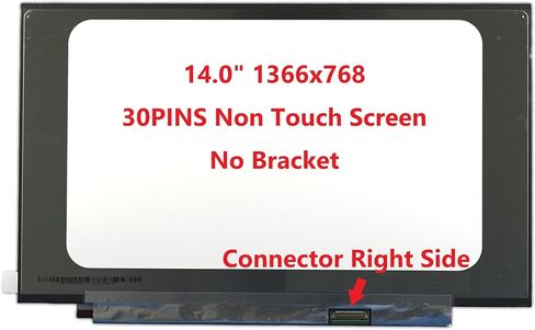 شاشة بديلة LCD جديدة عالية الدقة 1366 × 768 (بدون لمس) 14.0 بوصة (بدون أقواس) 30 دبوسًا غير لامع لجهاز Asus E410 E410M E410MA لأجهزة الكمبيوتر المحمول/العرض/الشاشة/تطبيق LCD in Saudi Arabia