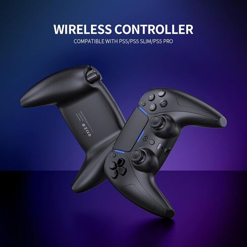 JDDWIN Wireless Gaming Controller Compatible with PS5/Android/PC, with LED Lights, Bluetooth,Hall Effect Joystick, Dual Vibration, 3.5mm Audio Jack, 6-Axis Motion Contro Gamepad with Speaker in Saudi Arabia