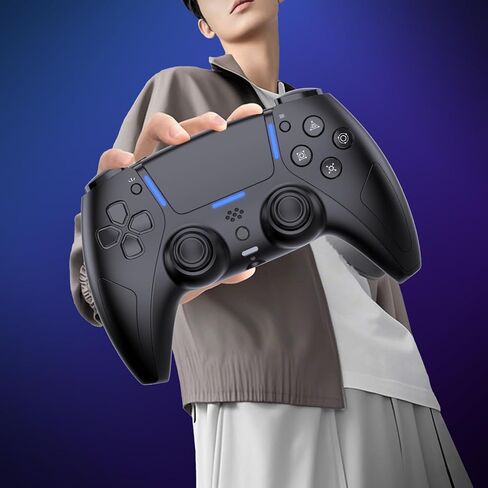 JDDWIN Wireless Gaming Controller Compatible with PS5/Android/PC, with LED Lights, Bluetooth,Hall Effect Joystick, Dual Vibration, 3.5mm Audio Jack, 6-Axis Motion Contro Gamepad with Speaker in Saudi Arabia