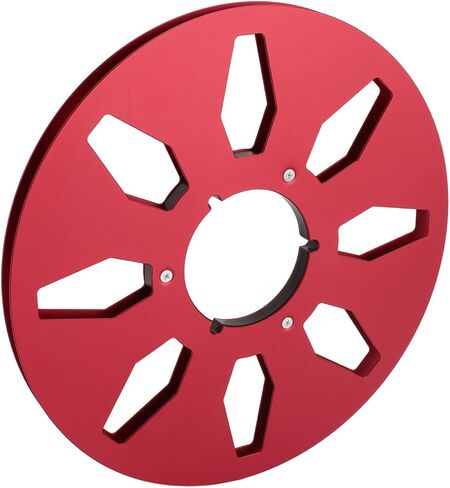 1/4 10.5 Inch Empty Tape Reel, Aluminum Alloy Sound Takeup Reel with 8 Holes Wind for NAB Recording, Silver in Saudi Arabia