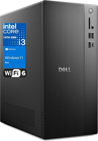 Dell Vostro Desktop Computers Tower PC for Home Business Student, 14th Gen Intel 4-Core Processor, 16GB DDR5 RAM, 512GB PCIe SSD, WiFi 6, Bluetooth, DisplayPort, HDMI, Type-C, Windows 11 Pro in Saudi Arabia
