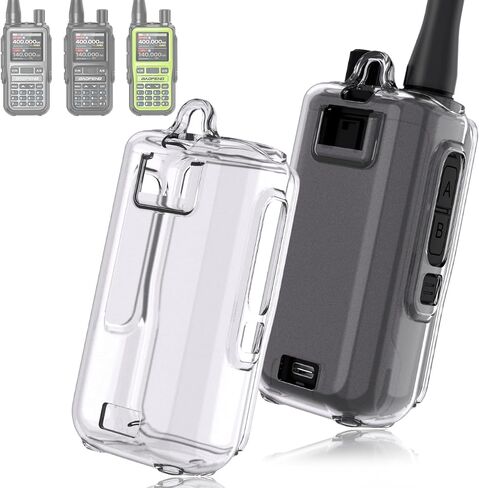 حافظة شفافة صغيرة من UV-5R، غطاء واقٍ لجهاز الاتصال اللاسلكي، حافظة من السيليكون الناعم، جراب أسود متوافق مع حافظة واقية من الراديو ذات اتجاهين UV-5R/UV-5G MINI (عبوة واحدة) in Kuwait