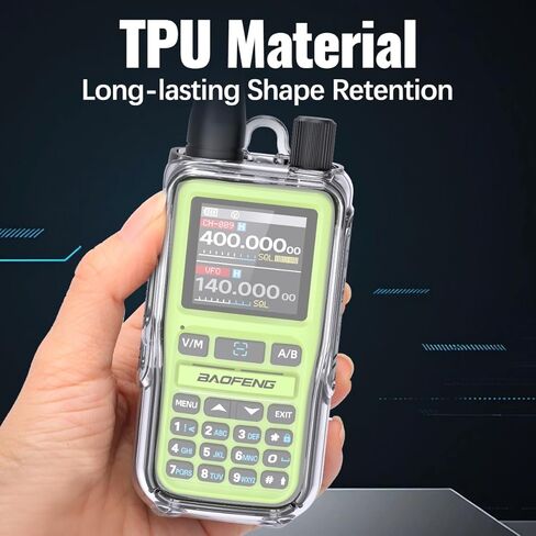 حافظة شفافة صغيرة من UV-5R، غطاء واقٍ لجهاز الاتصال اللاسلكي، حافظة من السيليكون الناعم، جراب أسود متوافق مع حافظة واقية من الراديو ذات اتجاهين UV-5R/UV-5G MINI (عبوة واحدة) in Kuwait