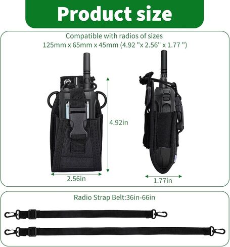 6 Pack Universal Two-Way Radio Holster with Adjustable Shoulder Holster Strap, Heavy Duty Walkie Talkie Pouch for Security, Outdoor Hiking, Firefighter & Construction, Hands-Free Radio Holder Case in Saudi Arabia