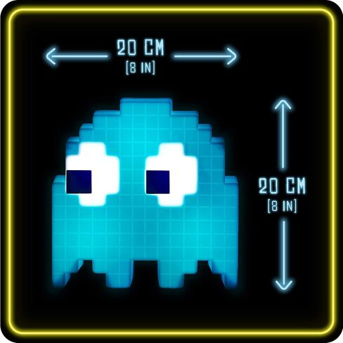 مصباح طاولة PacMan Ghost Light - 16 خيارًا للألوان - يغير الألوان إلى الموسيقى - يعمل بمنفذ USB in Saudi Arabia