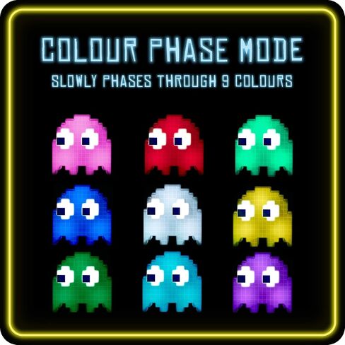 مصباح طاولة PacMan Ghost Light - 16 خيارًا للألوان - يغير الألوان إلى الموسيقى - يعمل بمنفذ USB in Saudi Arabia