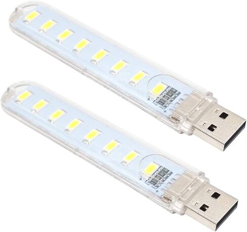 مصباح قراءة USB صغير محمول LED مصباح USB سلسلة مفاتيح أضواء الكمبيوتر المحمول لقراءة مصباح التخييم بالطاقة في الهواء الطلق (3 عبوات) in Kuwait