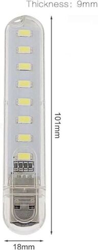 مصباح قراءة USB صغير محمول LED مصباح USB سلسلة مفاتيح أضواء الكمبيوتر المحمول لقراءة مصباح التخييم بالطاقة في الهواء الطلق (3 عبوات) in Kuwait