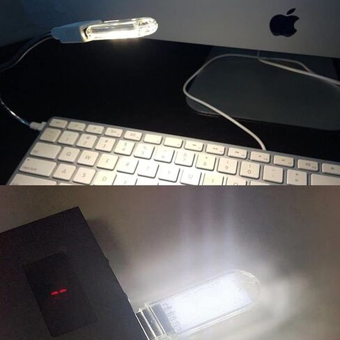 مصباح قراءة USB صغير محمول LED مصباح USB سلسلة مفاتيح أضواء الكمبيوتر المحمول لقراءة مصباح التخييم بالطاقة في الهواء الطلق (3 عبوات) in Kuwait