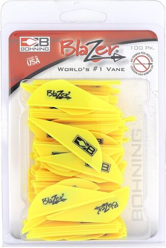 Bohning True Color Blazer® Vane, 2" Hunting, 3D, Vane, Don't Tread on Me - Neon Yellow, 100pk in Saudi Arabia