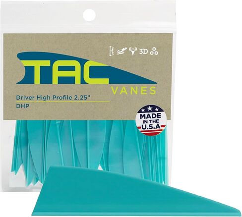 TAC Vanes Driver High Profile 2.25" Arrow Vanes, Turquoise 36 Pack, Archery Fletching Vanes for Arrows, Durable Bonding Design, Built for Stable Flight in Hunting & Target Shooting in Saudi Arabia